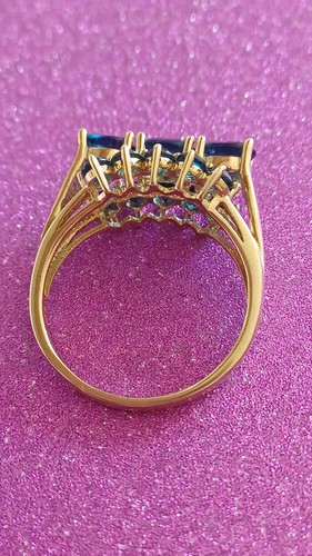 Außergewöhnlicher Designer Ring 9 Karat Gold blauer Spinell nach Maß.💥 4:34 Gramm💥 - Bild 15 von 19