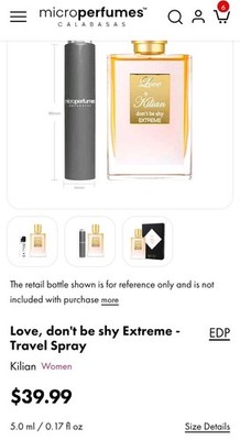  Kilian Love Don't Be Shy EXTREME EDP - 5 ML Travel Size  SPRAY 
