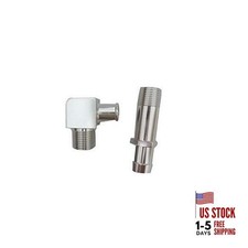 HEATER HOSE FITTING 3/4" WATER PUMP 5/8" 90 deg.INTAKE ALUM For CHEVY