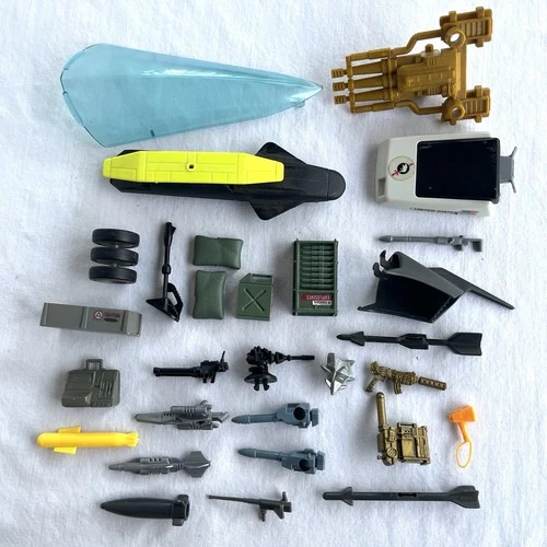GI Joe Vintage 1980s Parts Lot Vehicle Playset Missiles Windshield Guns