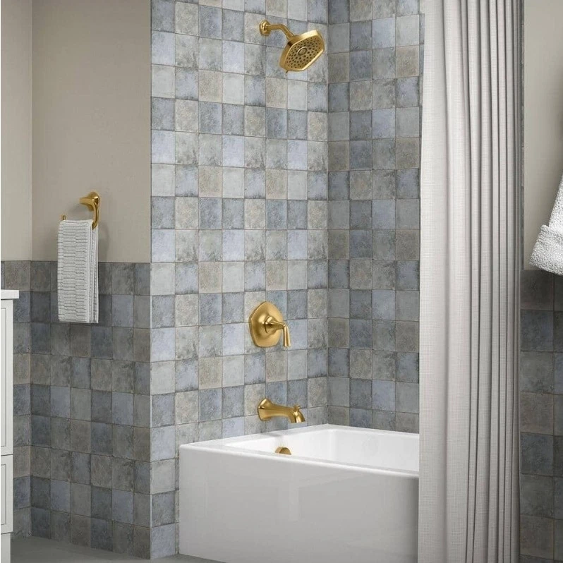 Grifo de bañera y ducha Kohler Sundae R28798-4G-2 MB latón moderno cepillado con válvula Foto 2 de 4