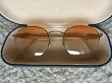Vintage Italian Frame Gradient Amber Sunglasses