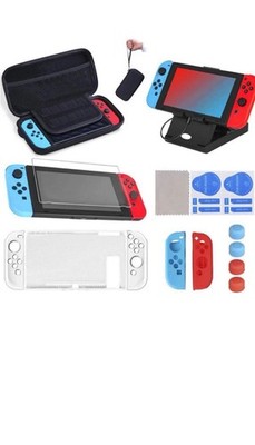 Nintendo Switch Zubehör Set Bundle   Tasche, Case, Ständer, Schutzfolie
