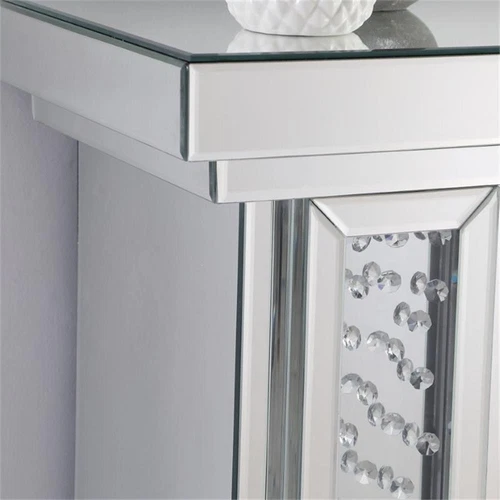 Elegant Decor Modern 47.5" Sparkling Mirrored Crystal Fireplace Mantle - Picture 11 of 11