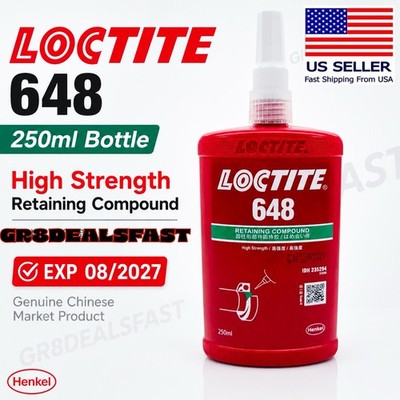 Loctite 648 High Strength Retaining Compound 21445 1835918 (EXP 08/2027) 250ml 