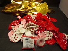 63 Piece Love Themed Baloon Set. A Mixture of Designs, Foil & Rubber. Mixed