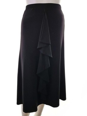 WARDROBE Damen A-Linienrock Gr. 42 Schwarz Midi