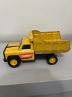 Tonka Yellow Black Pressed Steel Dump Truck Vintage Construction Toy Vehicle