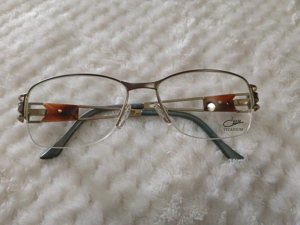 Auténtico marco de gafas Cazal Titanium Mod 1211 Col 003 53□16 135 Alemania Foto 3 de 4
