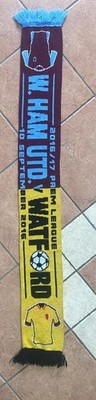SA847 Fußballschal W.HAM UTD Vs Watford  10/09/2016  Vintage