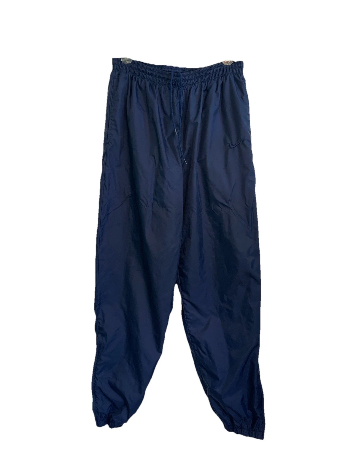 Vintage 90s Nike Blue Windbreaker Mini Swoosh Track Pants Large Lined