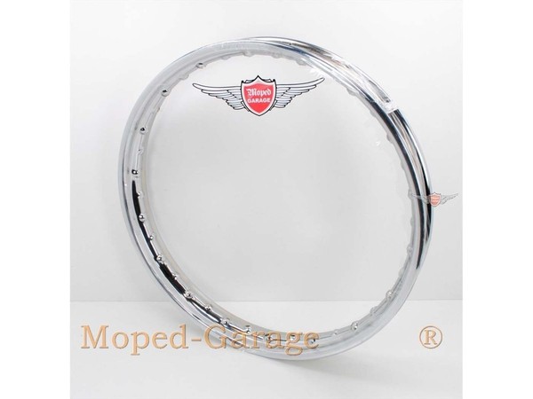 Felge Chrom 1,60 X 17 Zoll 36 Loch 6Mm NippelöFfnung FüR Mofa, Moped, Mokick-image