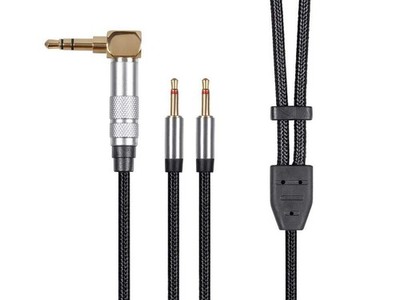 Monolith Dual 2.5mm to 3.5mm Headphone Cable - 6 Feet - 6 feet, Black/Silver