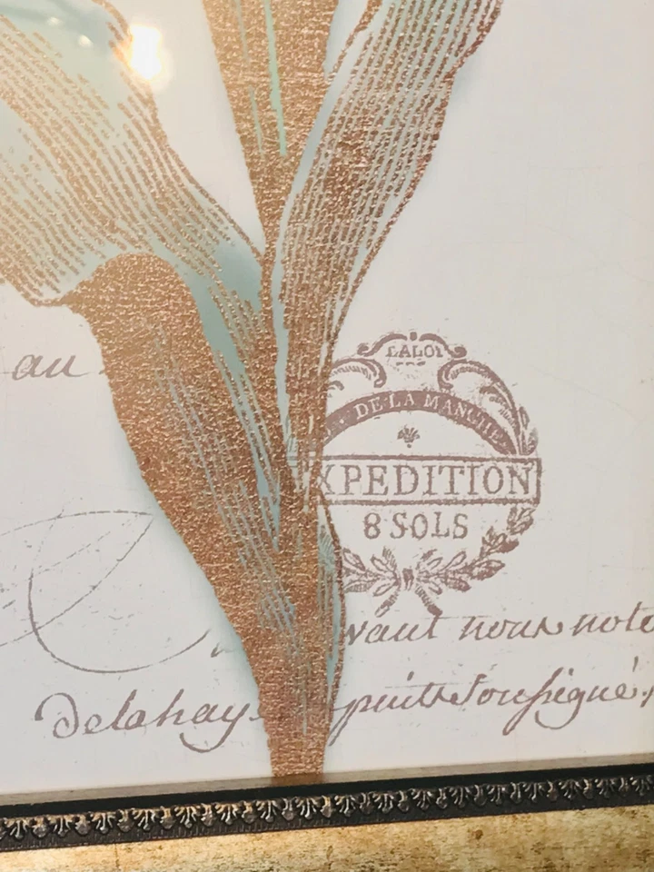 Vintage Botanical Tulip Wall Decor 25W x 37H. - Image 4 of 4