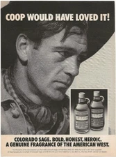 Vintage Print Ad Colorado Sage Fragrance - Gary Cooper Would Have Loved It 1977