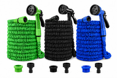 Flexible Garden Hose, Expandable Flexi Water Hose with Spray Nozzle, 7.5 30m