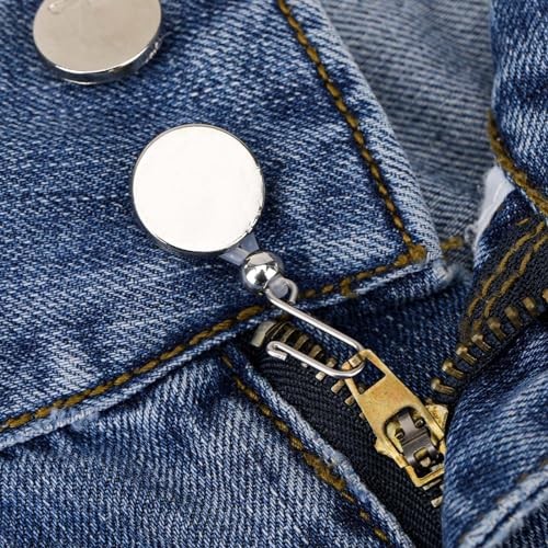 Hariendny 12 Pcs Zipper Holder Upper for Jeans, Zipper Slipping Stopper Keep 