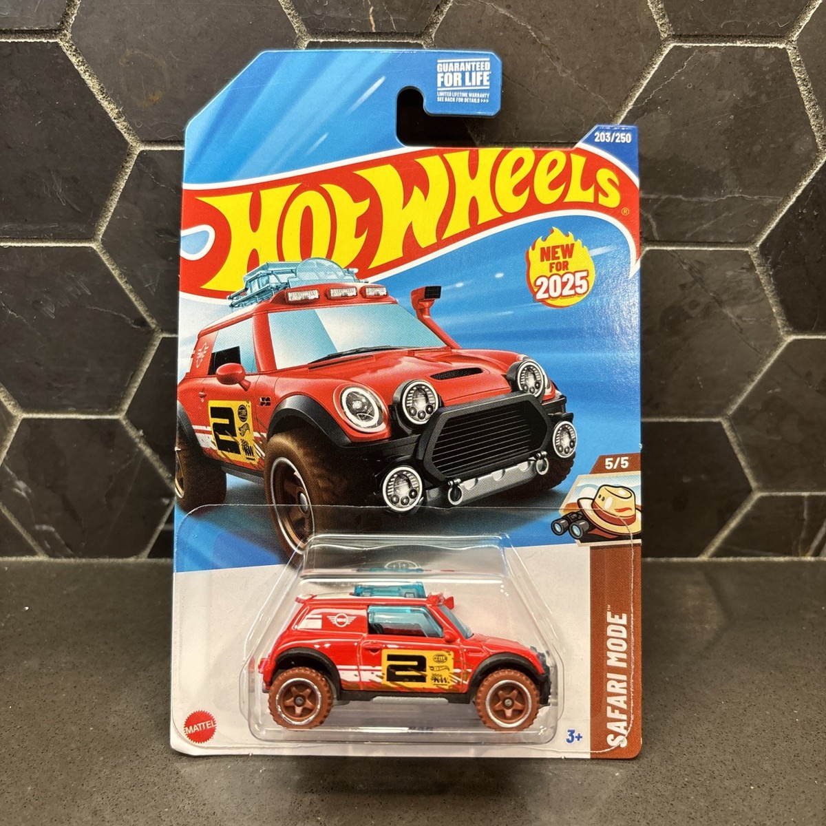 Hot Wheels 2025. Safari Mode 5/5. Lil Roar Mini Cooper. 203/250