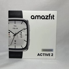 Amazfit Active 2 Square Smartwatch - Black Leather