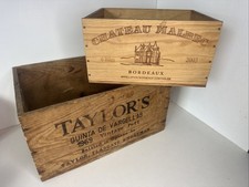 Vintage wooden Port Crate Boxes - Original