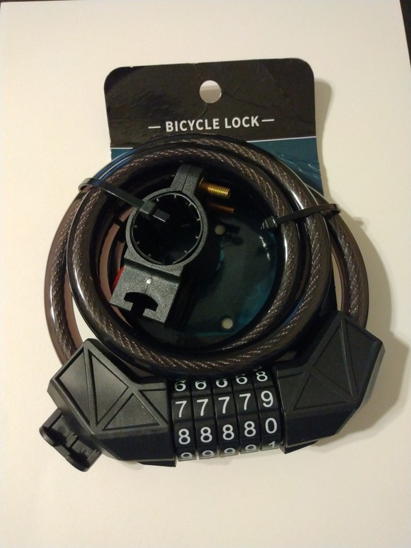 BG-4119 Bicycle Steel Cable Security Lock 1.1m 5-Digit Password Anti-Theft Bike