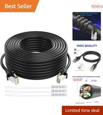 Cat 6 Ethernet Cable 150 Ft Outdoor Indoor High-Speed Tangle-Free Network Patch
