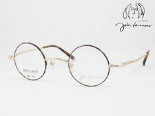 John Lennon JL-1128 c.1 Gold Round Glasses Frame 39-25-143 Eyewear w/Case