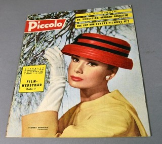 Audrey Hepburn on Cover of Piccolo Dutch Movie Magazine Complete 1957