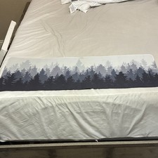 Gray & White Forest Trees Patterned Extended ...