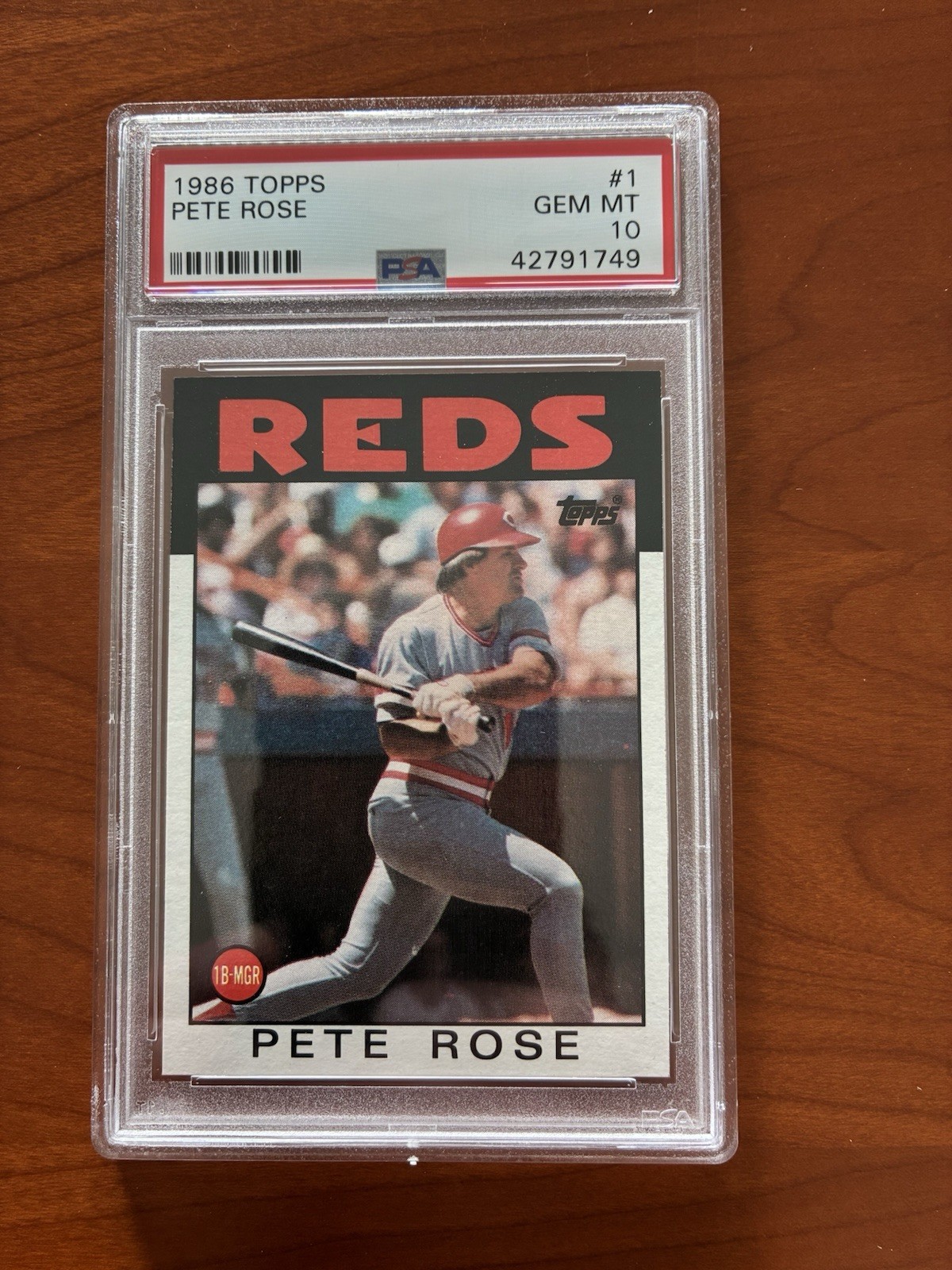 1986 Topps Pete Rose #1 PSA 10