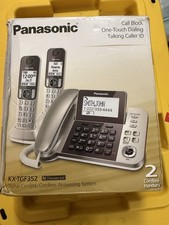 Sistema telefónico inalámbrico Panasonic KX-TGF352N expandible, oro champán