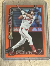 2025 Topps Series 1 Future Stars Nolan Schanuel #210 Orange Refractor 9/25