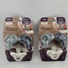 NUK For Nature 3 Pack Sustainable Silicone Orthodontic Pacifiers 0-6M Lot