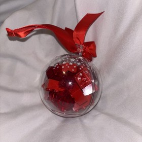 LEGO HOLIDAY CHRISTMAS ORNAMENT BAUBLE WITH RED BRICKS (853344) Rare