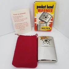 Vintage Miltex Pocket Hand Warmer & for Lighting Cigarette Complete In Box Cib