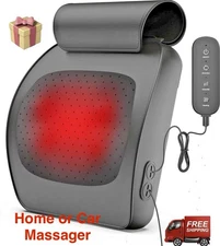 Shiatsu Full Back Massager with Heat 3D Deep Tissue Kneading Massage Cushion NEW