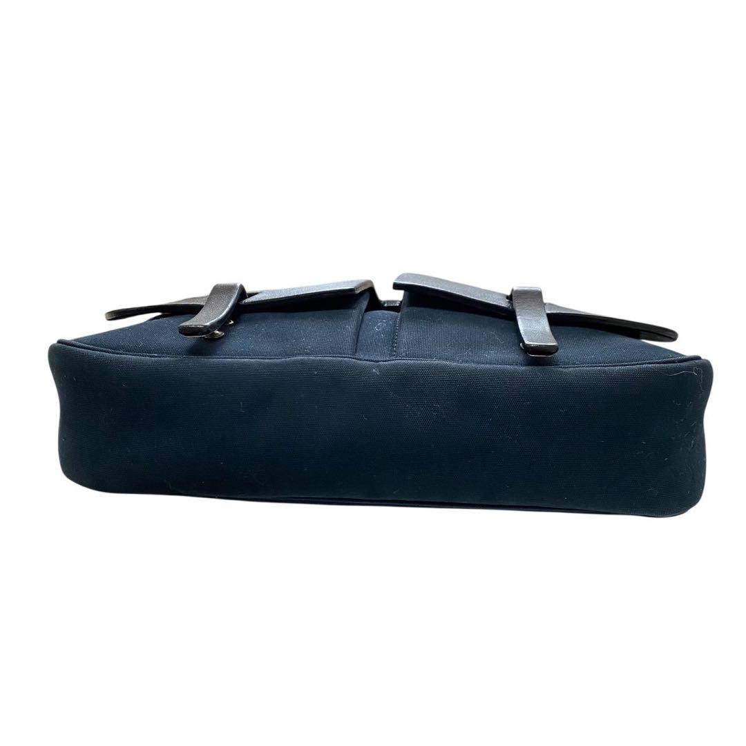 SAINT LAURENT Bellissima borsa a tracolla BALLY in pelle tela e blu navy