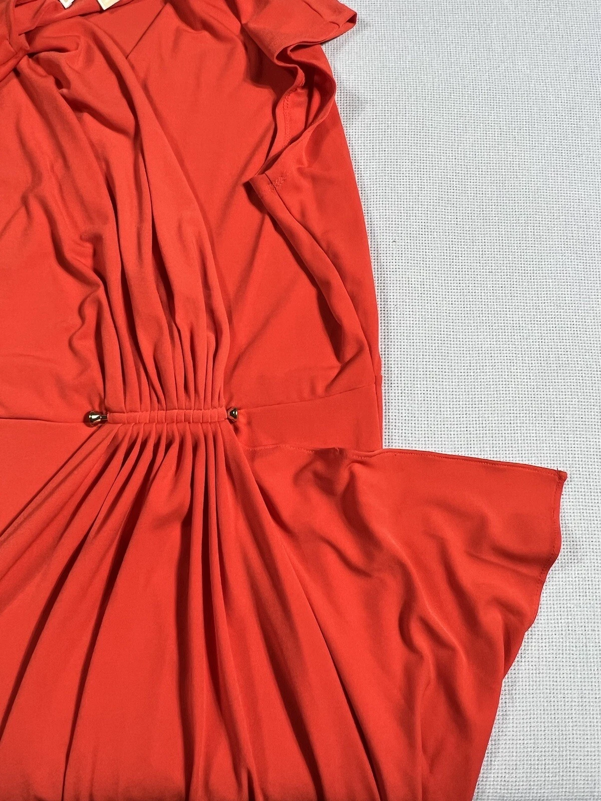 Abito in guaina Michael Kors donna arancione medio senza maniche lavorato a maglia elasticizzato