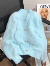 Winter Womens Fashion Angora Warm Sweater Fluffy Fuzzy Jumper Hot