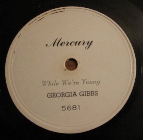 GEORGIA GIBBS - while you danced / were young 78 Mercury Prevue PROMO DJ Radio - Picture 3 of 4