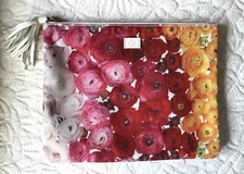 Ela Burts Bees New Limited Edition Floral Flower Clutch Pouch Rare Holt Renfrew