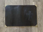 One Way Leather Bible Cover Black Medium 9"X7" Leather Bible Jacket USA