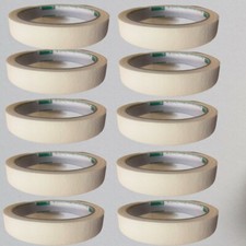 20 Rolls 60 FT General Purpose Masking Tape 0.59" inch Adhesive Ivory White LOT