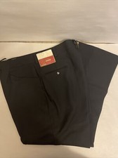 Vintage 1970s Mens Pants 40S Sears Kings Road WOVEN FULL CUT BLACK