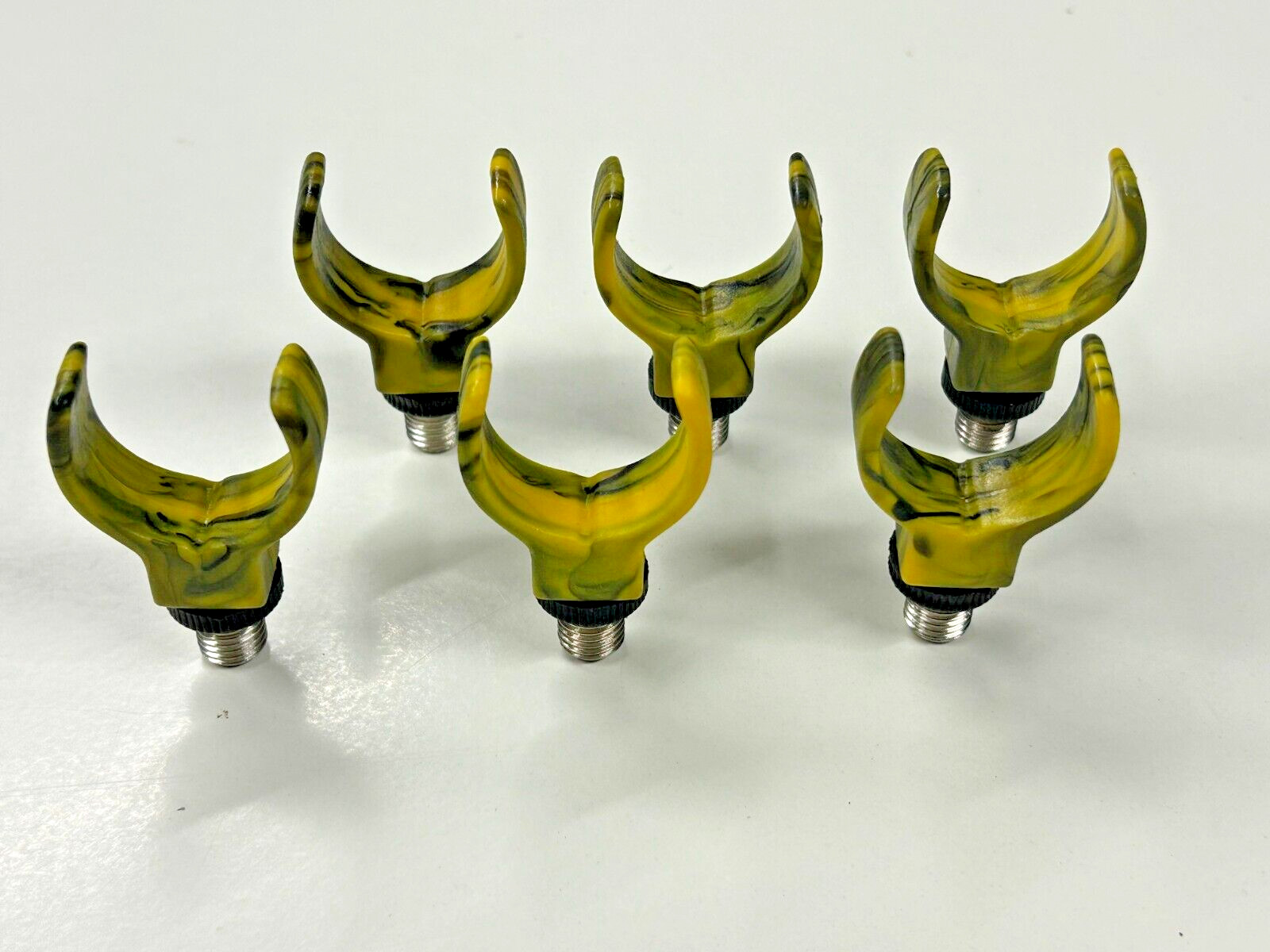 Rod butt rests. Coarse / carp / Pike. Camo, Hard Plastic horseshoe.  Pack of 6