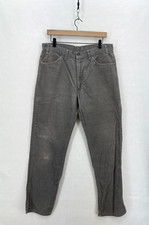Vintage Levi's Corduroy Pants Mens 32x30 Gray Fabric Straight 70s 80s White Tab