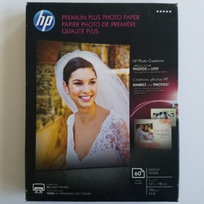 HP Premium Plus Photo Paper CR669A 60 pages 5X7 New Sealed