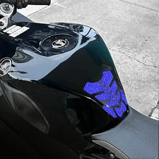 MC Motoparts Blue Arrow Shield Gas Tank Pad Cover Protector Removable