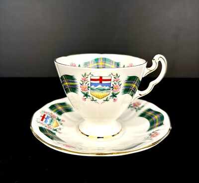 Royal Adderley Alberta Tartan Teacup and Saucer No Damage