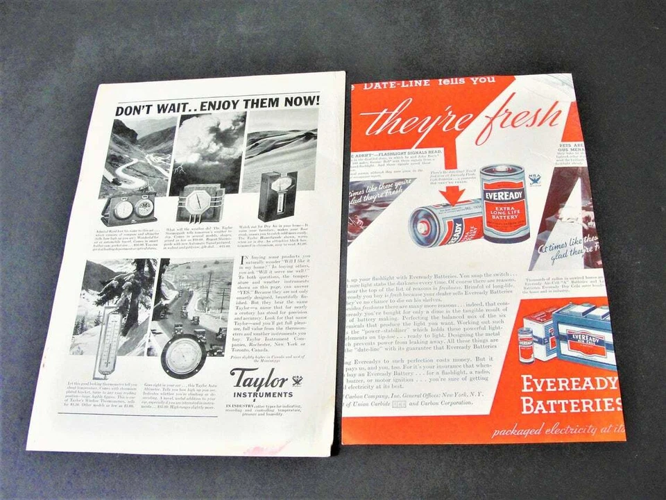 1930s Texaco-from coast to coast-Set of (2) Magazine Page Advertisement Prints. - Image 2 of 4